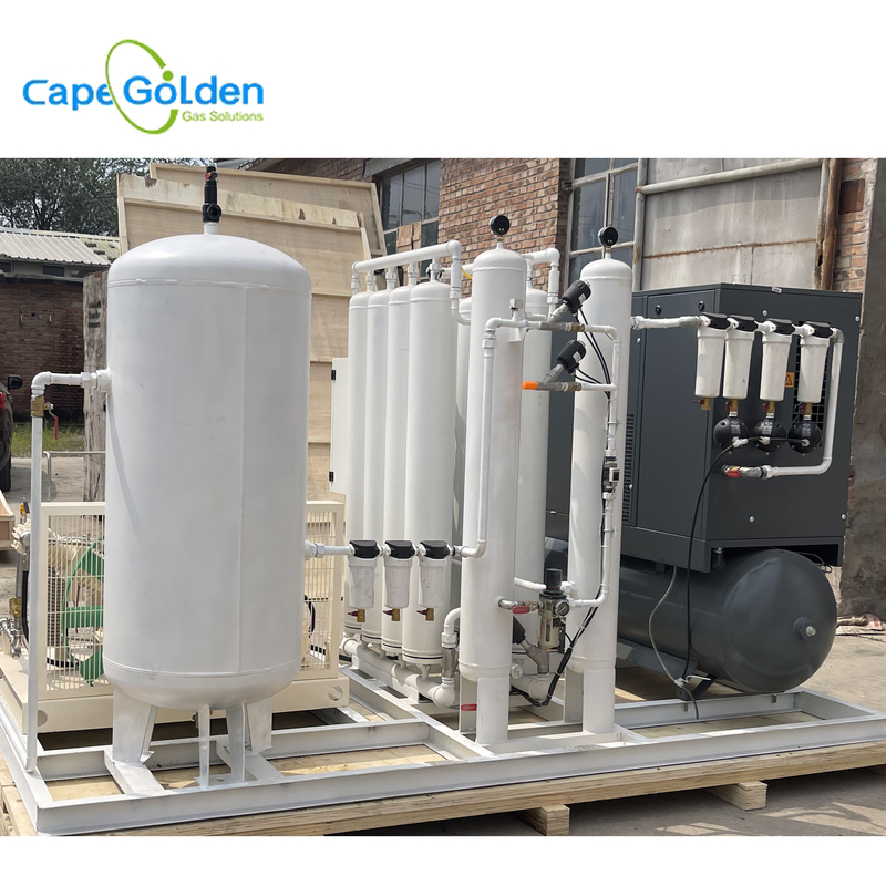 Instalación de producción oxígeno-gas de relleno del sistema del cilindro de oxígeno del 90~99% 200bar